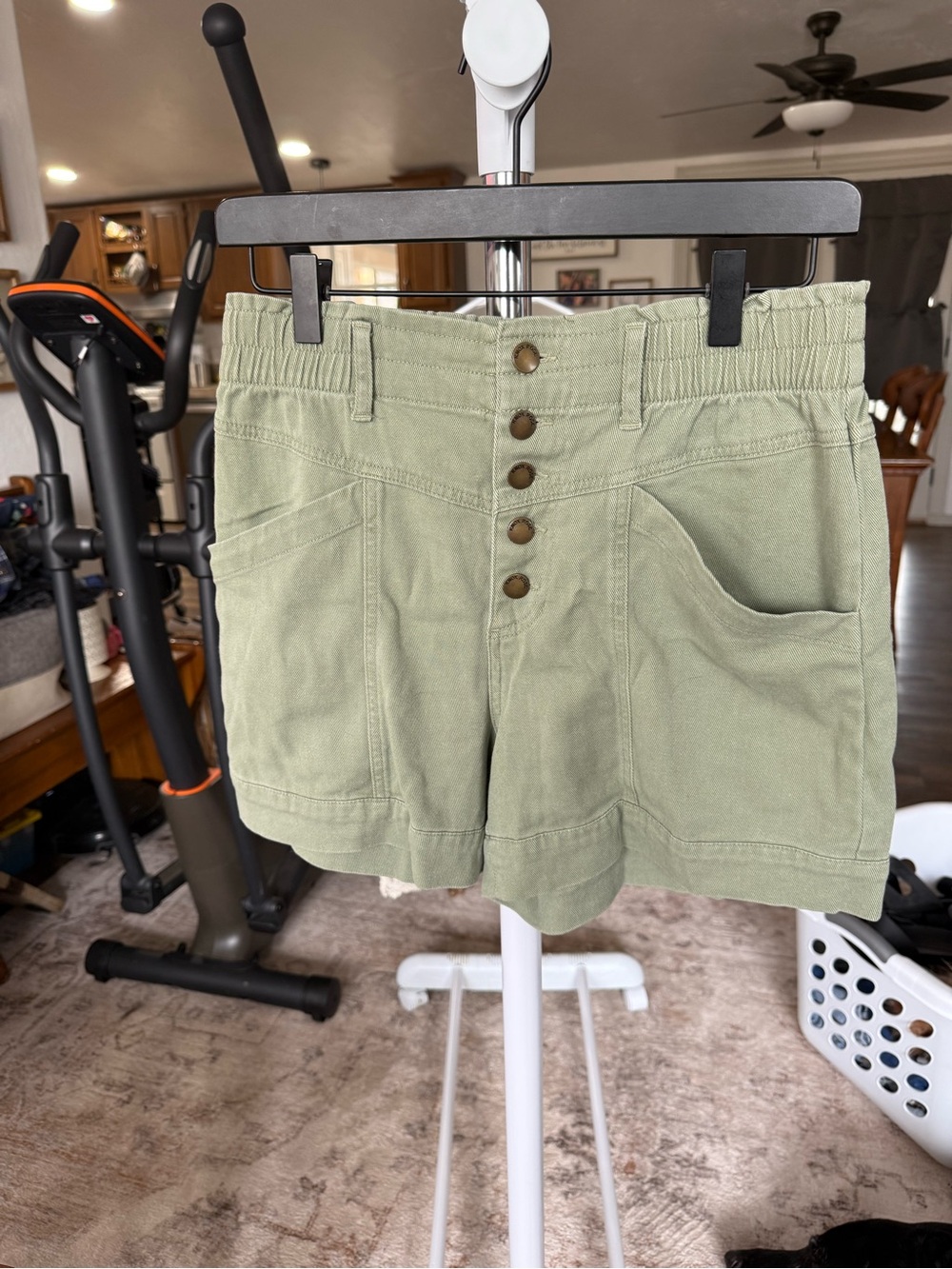 Knox Rose Light Sage soft stretchy Short with Elastic Waistband